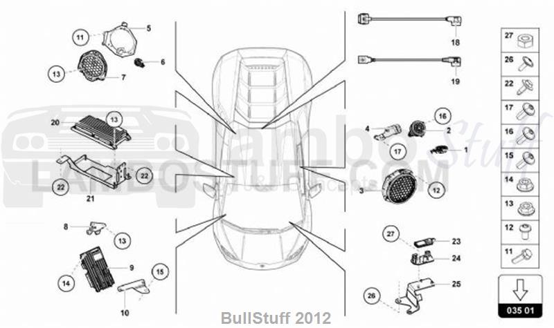 2015 Lamborghini HURACAN ZHONG 600-4 COUPE USA RADIO UNIT (035.01.00)